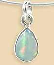 Opal pendant in silver setting Very beautiful fire!