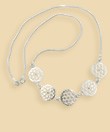 Necklace "Flower of Life" with 5 life flowers, 925 silver